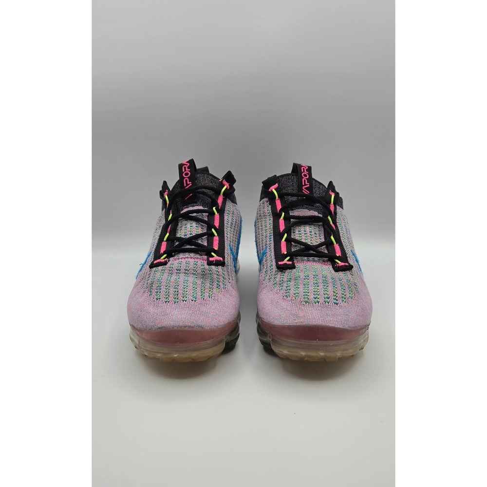 Nike Air VaporMax 2021 Women's Shoes 10 Pink Blast Photo Blue Flyknit DX3369-600 - Picture 2 of 12